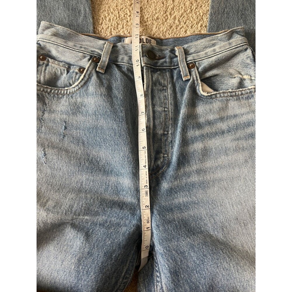 AGOLDE Riley High Rise Crop Denim Jeans Straight Leg. Size 24. - Picture 10 of 11